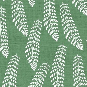 Sword Ferns Green Linen // 18"