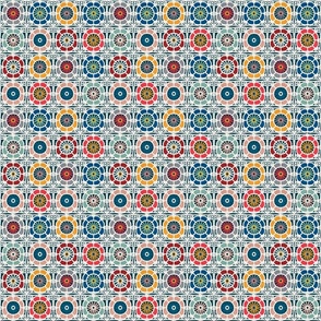 Floral Harmony- Granny Square Crochet- Colorful- Small Scale