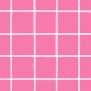 The Grid White on Valentine Pink