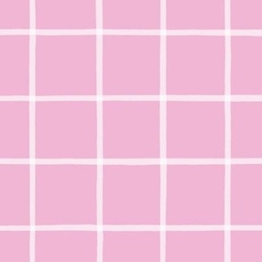 The Grid White on Pink
