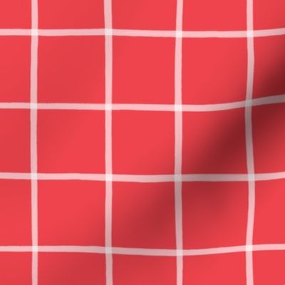 The Grid White on Valentine Red 