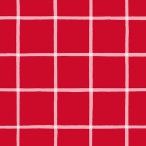 The Grid White on Red 