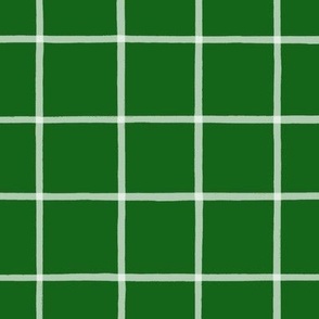 The Grid White on Emerald 