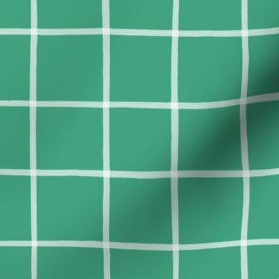 The Grid White on Jade 