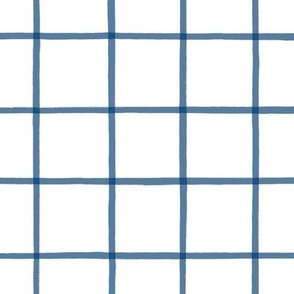 The Grid Blue on White 
