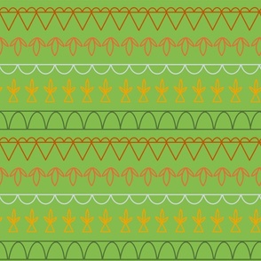 Summer green striped seamless pattern.