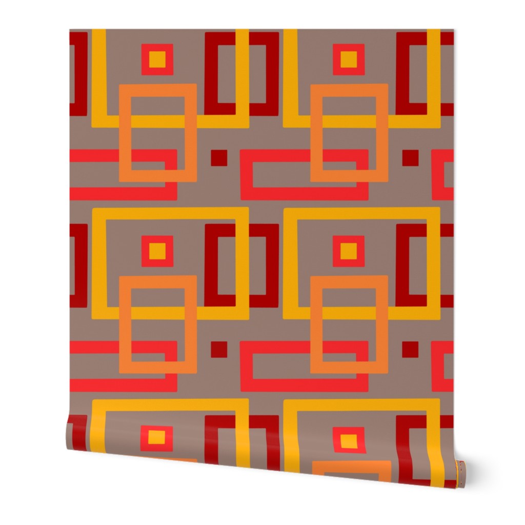 Colourful retro squares pattern