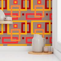 Colourful retro squares pattern
