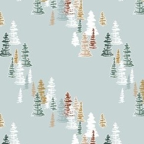 Christmas Bottle Brush Trees - Sage Green - Medium Scale 