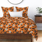 Pumpkin Party - Retro Halloween Orange Large Scale