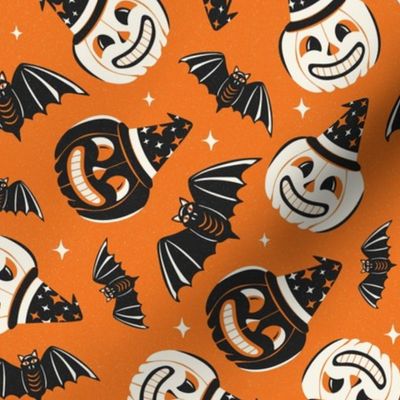 Pumpkin Party - Retro Halloween Orange Regular Scale