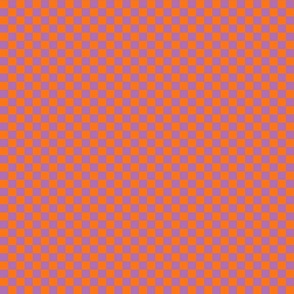 Small Orange and Purple Checkered
