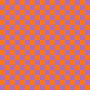 Orange and Purple Checkered