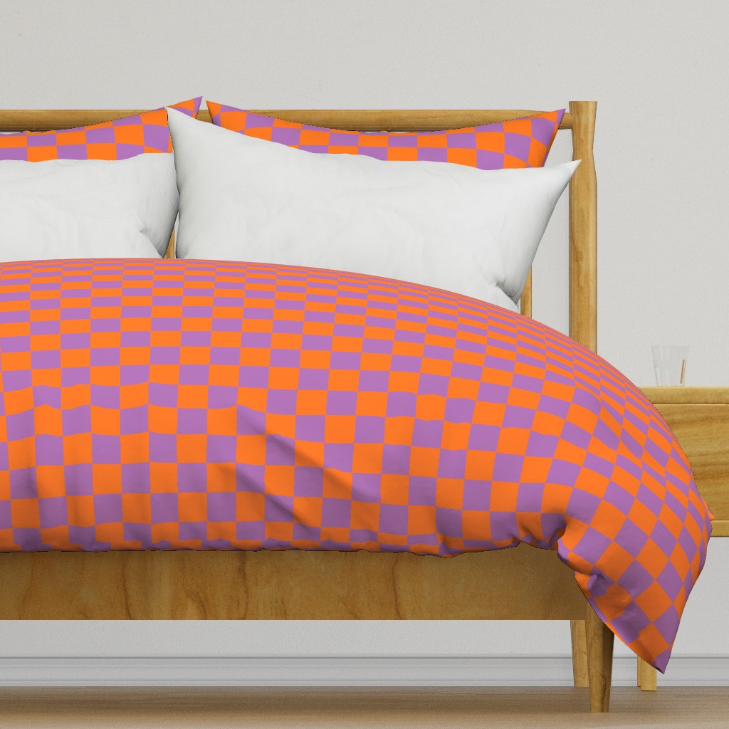 Large Orange and Purple Checkered