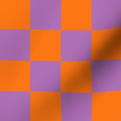 Large Orange and Purple Checkered