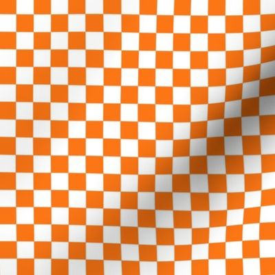 Small Orange and White Checkered