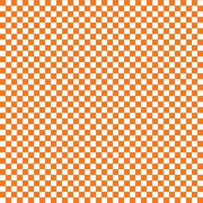 Small Orange and White Checkered