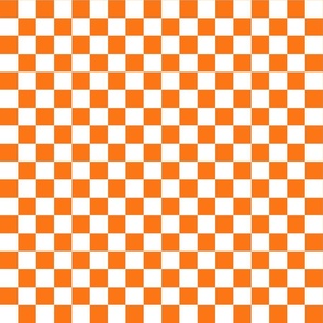 Orange and White Checkered