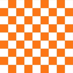 Large Orange and White Checkered