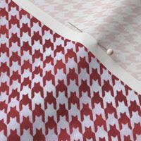 Small Burgundy Wine Red and White Handpainted Houndstooth Check Watercolor Pattern