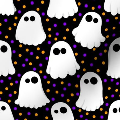 Ghosties with purple and orange dots