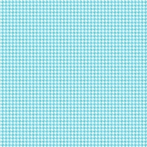 Small Aqua Blue and White Handpainted Houndstooth Check Watercolor Pattern