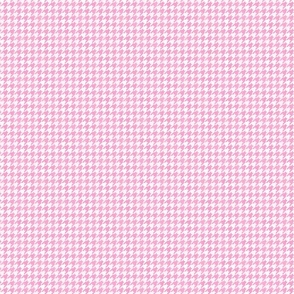 Small Candy Pink and White Handpainted Houndstooth Check Watercolor Pattern