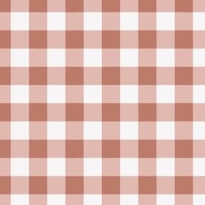 Monochrome Christmas Gingham - Blush, Smallscale (1/2" checks)