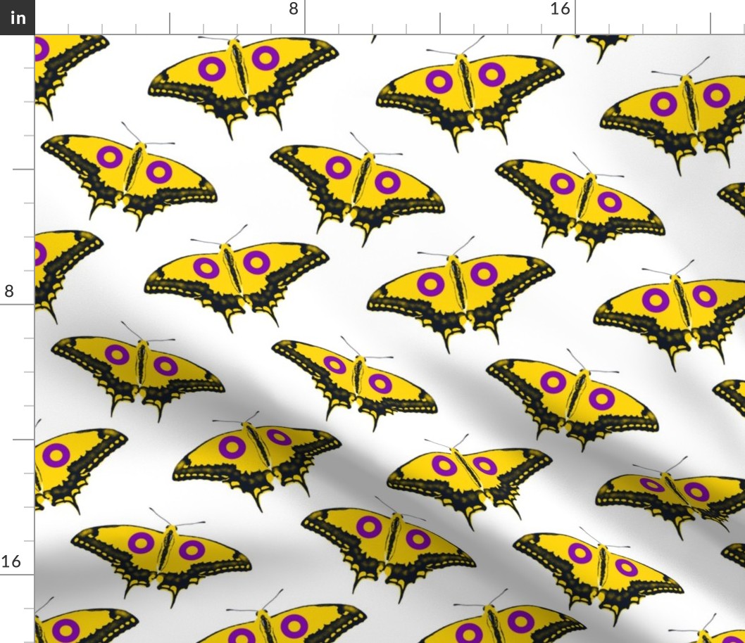 Intersex Pride Flag Swallowtail Fabric Spoonflower 8069