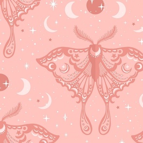 Celestial Luna Moth Boho Pink by Angel Gerardo - Jumbo Scale