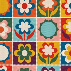 Floral Crochet Granny Squares (medium)