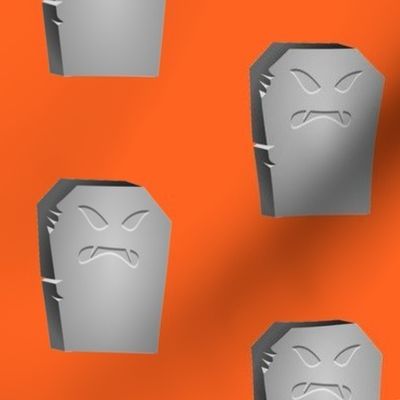 Angry Tombstone Orange Background