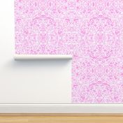 24" LARGE Caprice Magenta; Abstract NuVo Damask