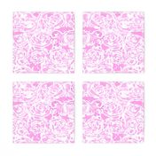 24" LARGE Caprice Magenta; Abstract NuVo Damask