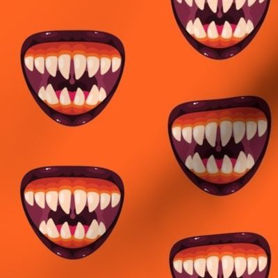 Monster Jaws Orange Background