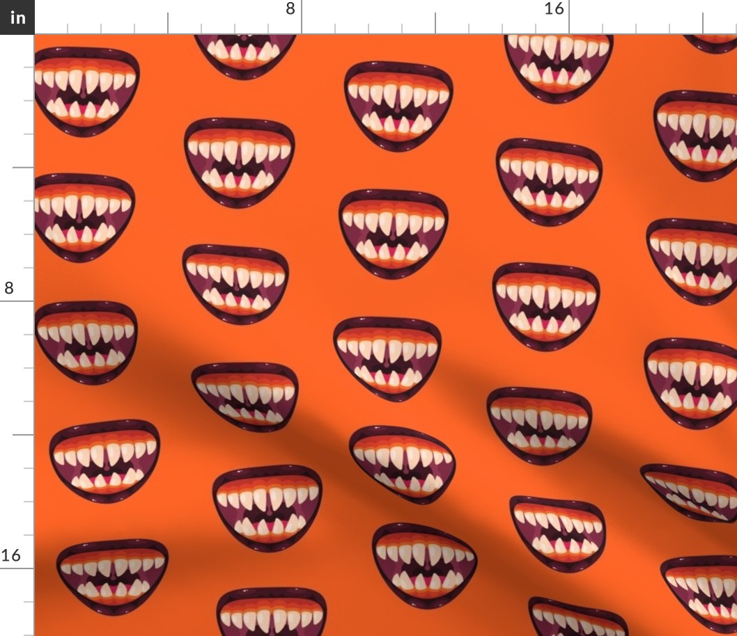 Monster Jaws Orange Background