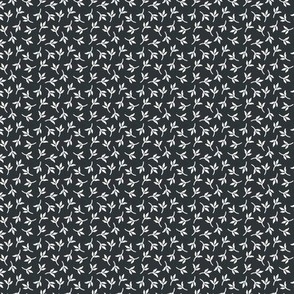 Mini COllection Inky floral black leaf-03