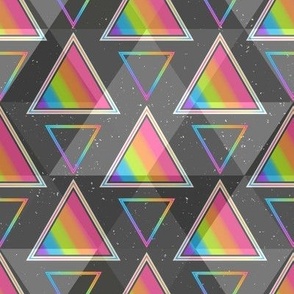 Neon Rainbow Triangles