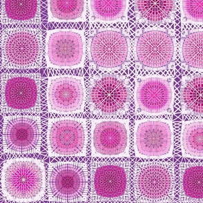 Valentino Pink Granny crochet blanket 