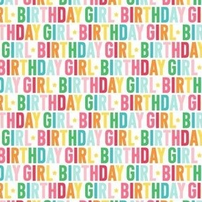 XSM birthday girl rainbow UPPERcase