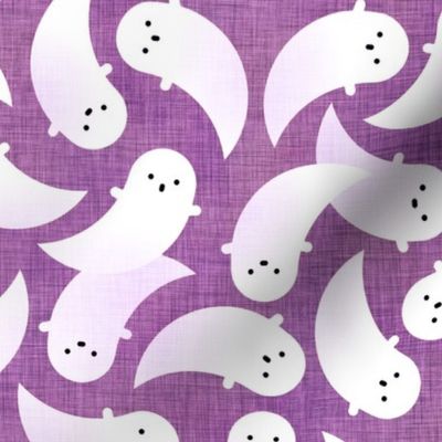Halloween Ditsy Ghosts- Large- Orchid Purple- Friendly Phantoms- Baby's First Halloween- Cute Kids- Kawaii- Fall- Autumn- Spooky Decor