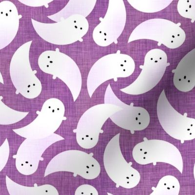 Halloween Ditsy Ghosts- Medium- Orchid Purple- Friendly Phantoms- Baby's First Halloween- Cute Kids- Kawaii- Fall- Autumn- Spooky Decor