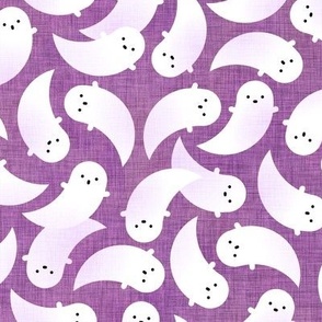 Halloween Ditsy Ghosts- Medium- Orchid Purple- Friendly Phantoms- Baby's First Halloween- Cute Kids- Kawaii- Fall- Autumn- Spooky Decor