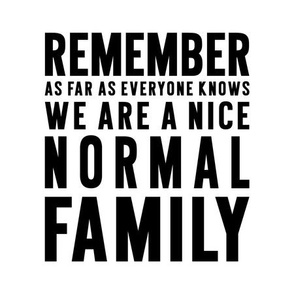 remember we are a nice normal family 9 inch - art for mom