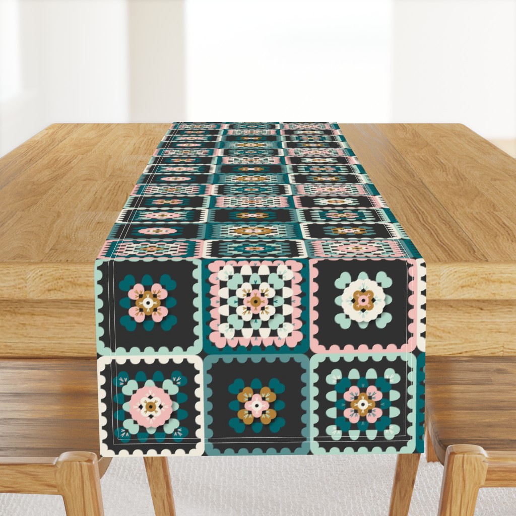 granny square crochet in bloom