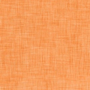 Carrot Orange- Linen Texture- Solid Color Coordinate- Quilt Blender- Pastel Halloween- Pumpkin- Fall- Autumn