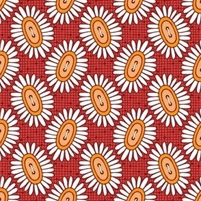 Daisy Button - Red
