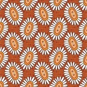 Daisy Button - Orange 