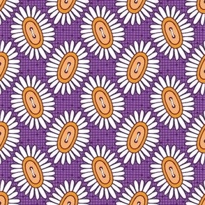 Daisy Button - Purple 