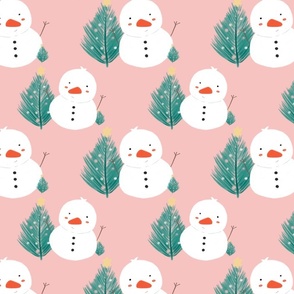 Christmas snowman blush